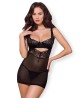 Bielizna- 867-CHE-1 koszulka i stringi  S/M