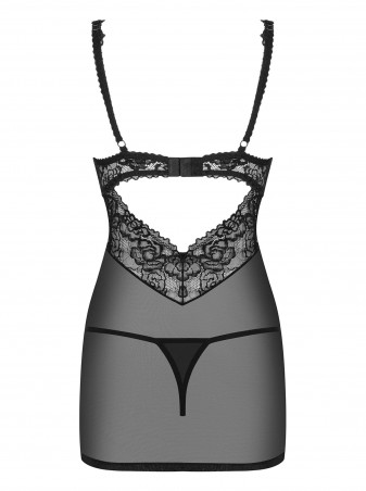 Bielizna- 867-CHE-1 koszulka i stringi  S/M