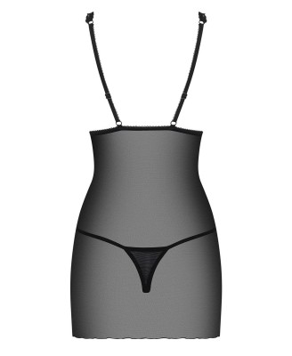 Bielizna-Lucita koszulka i stringi czarna  S/M