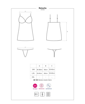 Bielizna-Redella koszulka i stringi czarna L/XL
