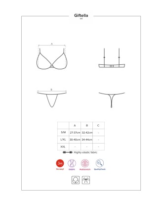 Bielizna-Giftella komplet 2-częściowy czerwony L/XL