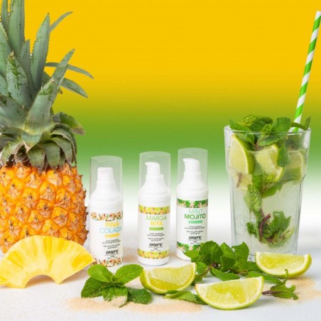 LET'S CELEBRATE! Warming gourmet massage  oils (Mint Mojito, Margarita, Pina Colada) 3 x 30ml