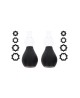 Nipple Enlargers with 8 Rings Black