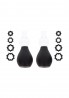 Nipple Enlargers with 8 Rings Black