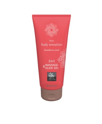 Żel/sprej-Shiatsu 2in1 Massage-Glide Strawberry scent 200ml.