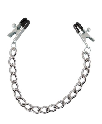Bad Kitty Chain with clamps - Metalowe Klipsy na Sutki
