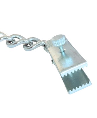 Bad Kitty Chain with clamps - Metalowe Klipsy na Sutki