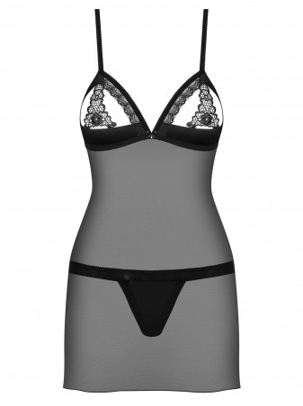 Bielizna-865-CHE-1 koszulka i stringi  S/M