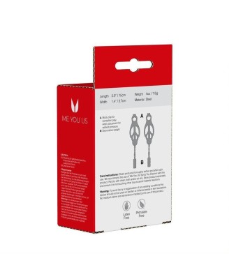 Me You Us Clover Nipple Clamp Black