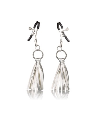 Playful Tassels Nipple Clamps Silver
