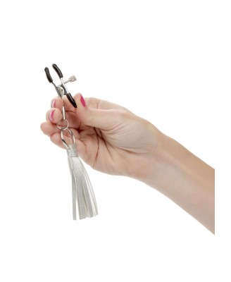 Playful Tassels Nipple Clamps Silver