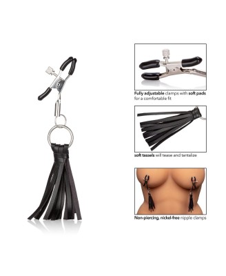 Playful Tassels Nipple Clamps Black
