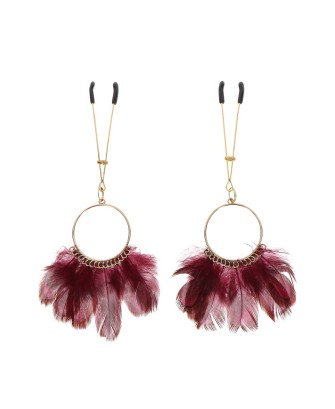 Tweezers With Feathers Gold