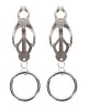 Butterfly Clamps With Ring Silver