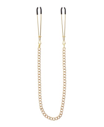 Tweezers With Chain Gold