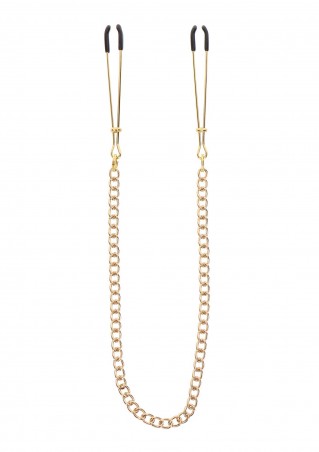 Tweezers With Chain Gold