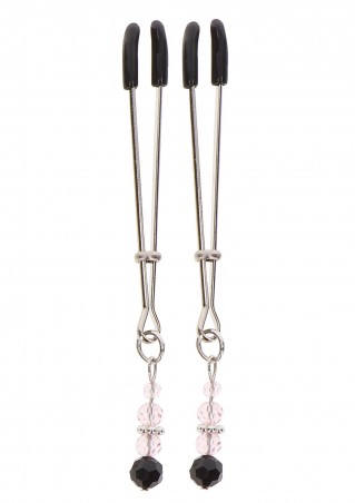 Tweezers With Beads Silver