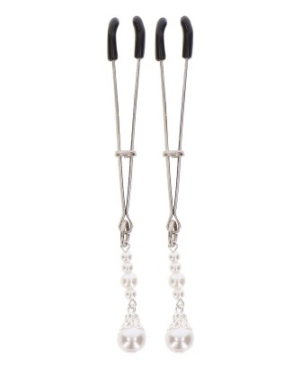 Tweezers With Pearls Silver