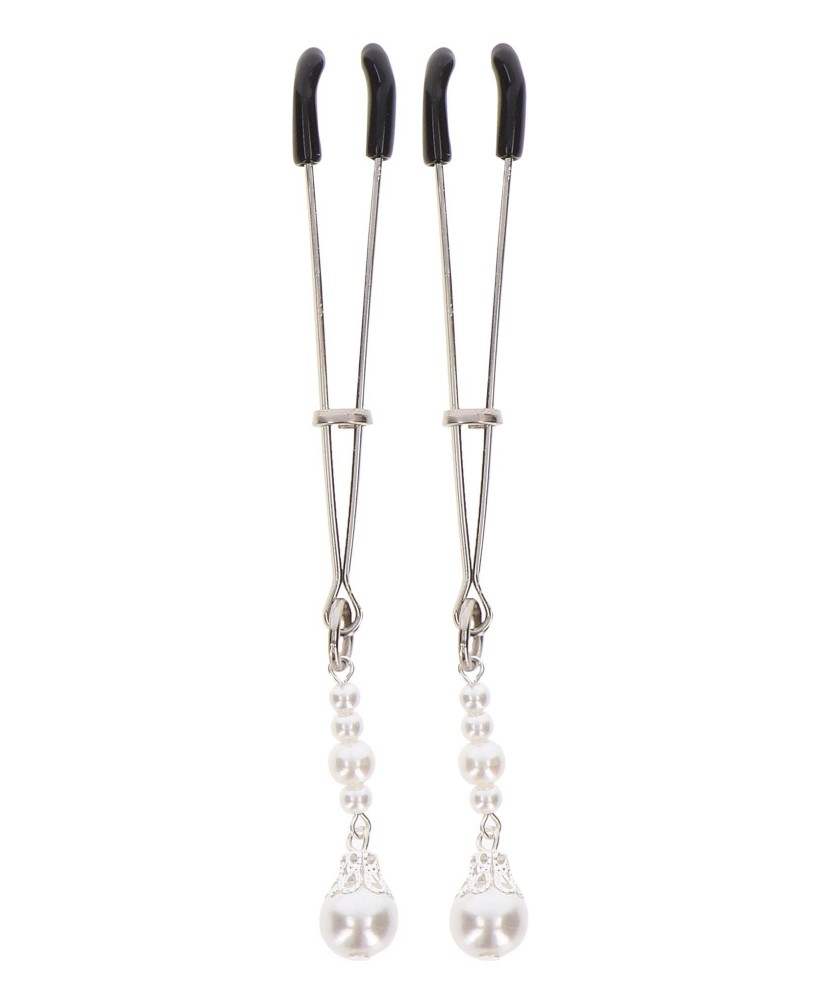 Tweezers With Pearls Silver
