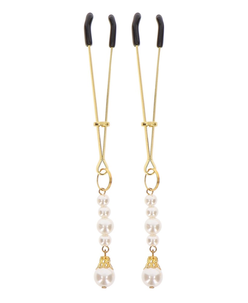Tweezers With Pearls Gold