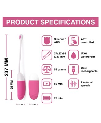 Magic Motion - Vini App Controlled Love Egg Pink