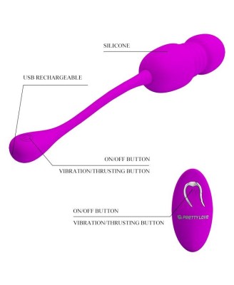 PRETTY LOVE - Callieri, 12 vibration functions 12 thrusting settings Memory function Wireless remote control