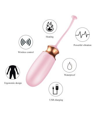 Jajko/wibr-Vibrating Silicone Love EGG USB 10 Function / Heating / Voice Control
