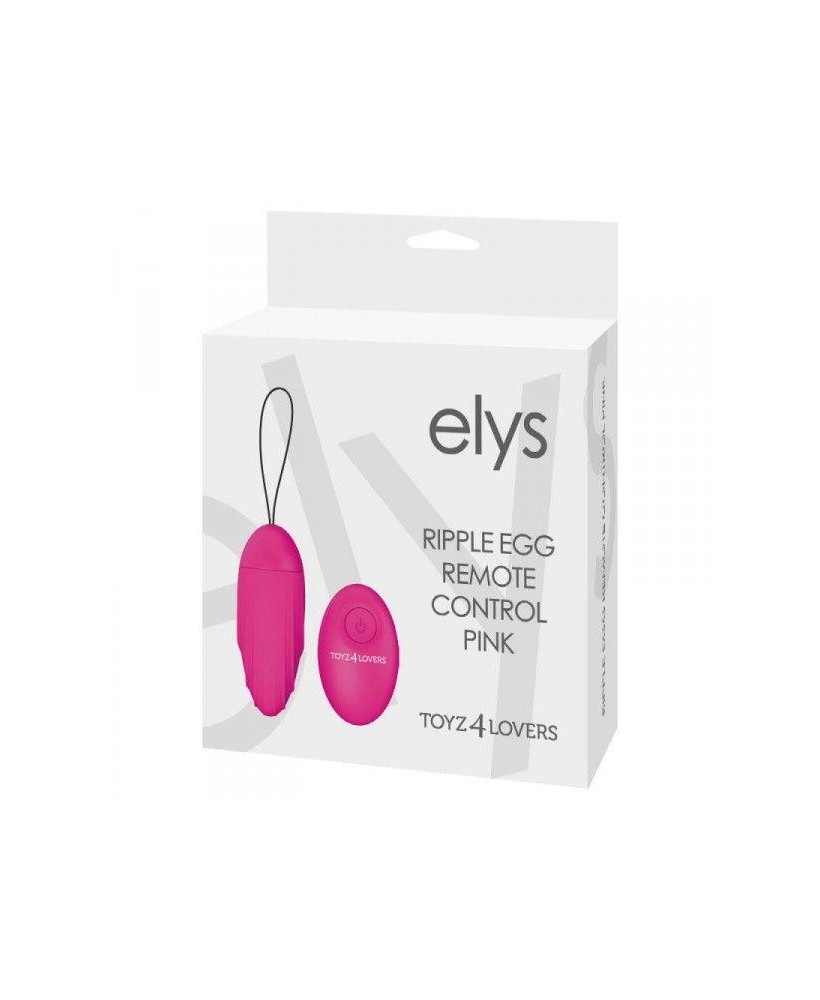 Jajko/wibr-OVETTO VIBRANTE ELYS RIPPLE EGG REMOTE CONTROL PINK