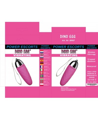 Dino egg pink    big egg 10,8 cm x 3,4 cm