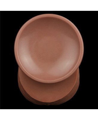 12'' King Sized Sliding Skin Dual Layer Dong - Brązowe Realistyczne Dildo z Przyssawką