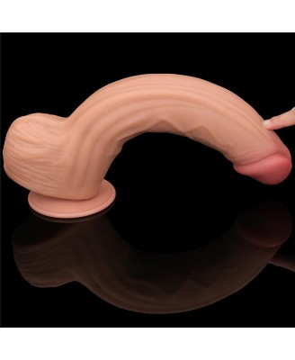 12'' King Sized Sliding Skin Dual Layer Dong - Cieliste Realistyczne Dildo z Przyssawką