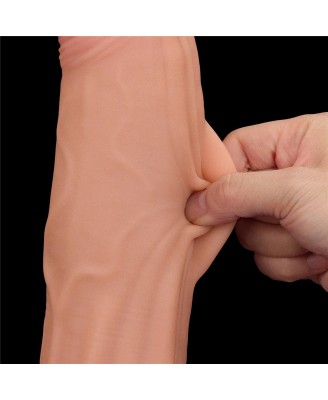 12'' King Sized Sliding Skin Dual Layer Dong - Cieliste Realistyczne Dildo z Przyssawką