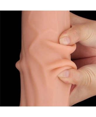12'' King Sized Sliding Skin Dual Layer Dong - Cieliste Realistyczne Dildo z Przyssawką
