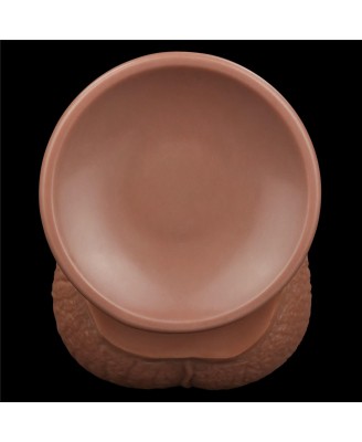 13.5'' King Sized Sliding Skin Dual Layer Dong - Brązowe Realistyczne Dildo z Przyssawką