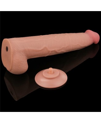 13.5'' King Sized Sliding Skin Dual Layer Dong - Cieliste Realistyczne Dildo z Przyssawką