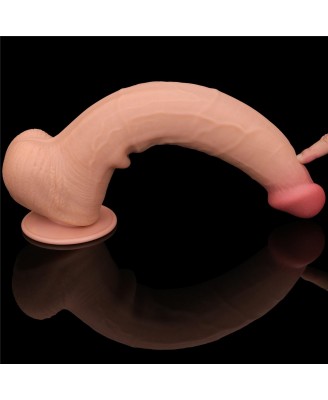 13.5'' King Sized Sliding Skin Dual Layer Dong - Cieliste Realistyczne Dildo z Przyssawką