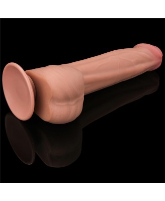 11.5'' King Sized Sliding Skin Dual Layer Dong - Cieliste Realistyczne Dildo z Przyssawką