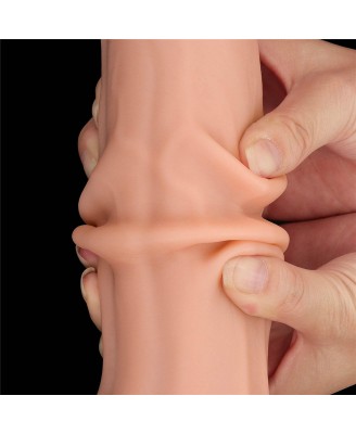11.5'' King Sized Sliding Skin Dual Layer Dong - Cieliste Realistyczne Dildo z Przyssawką