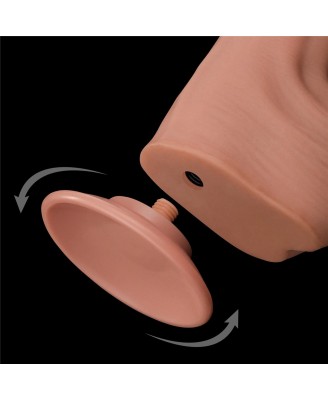 11.5'' King Sized Sliding Skin Dual Layer Dong - Cieliste Realistyczne Dildo z Przyssawką