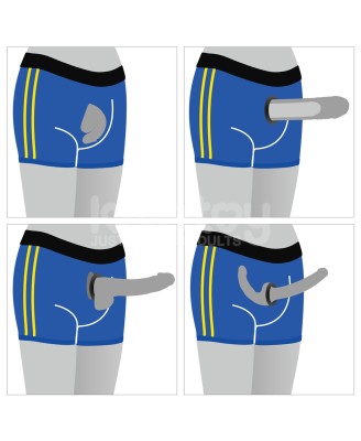 Chic Strap-On shorts (36 - 39 inch waist) Blue