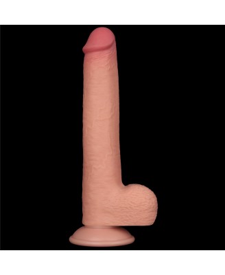 9'' Sliding Skin Dual Layer Dong - Cieliste Realistyczne Dildo z Przyssawką
