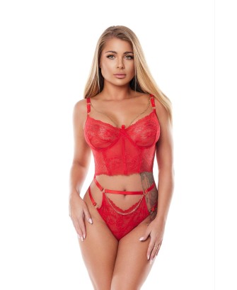 KAIA RED CORSET (corset/gorset) - Gorset Czerwony - L/XL