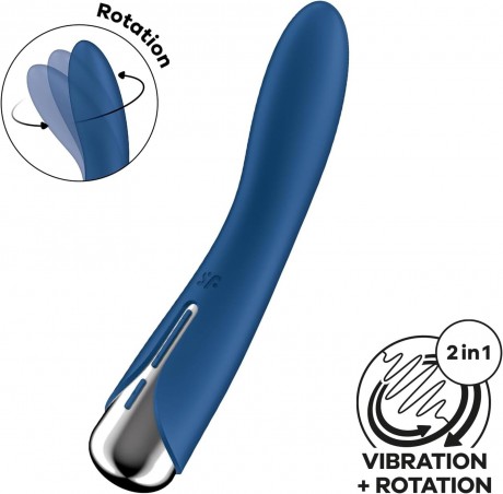 Satisfyer Spinning Vibe 1 Blue - Wibrator Punktu G
