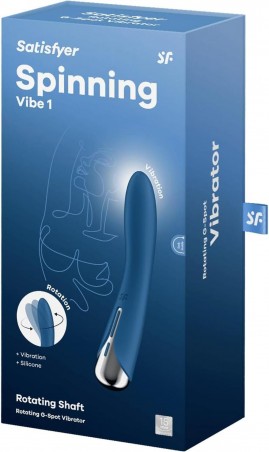 Satisfyer Spinning Vibe 1 Blue - Wibrator Punktu G