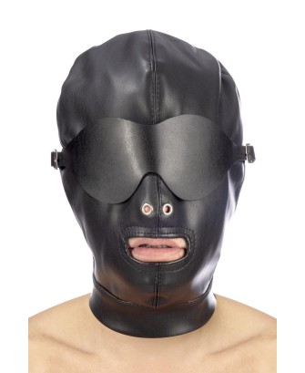 PU FETISH MOUTH HOOD