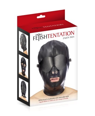 PU FETISH MOUTH HOOD