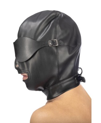 PU FETISH MOUTH HOOD