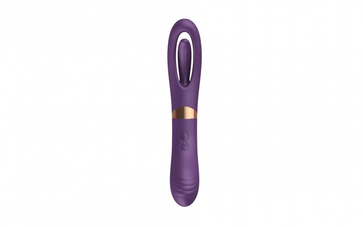 Flicking dual g spot vibrator