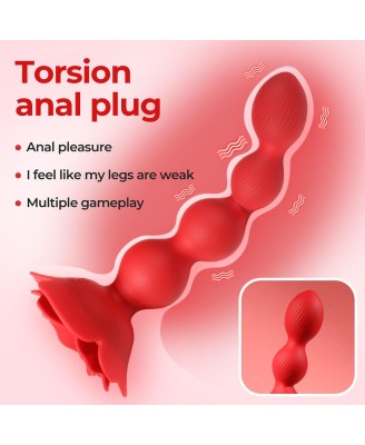 Rose rotating anal beads