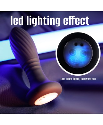 Lighting anal plug Czarny - Korek Analny